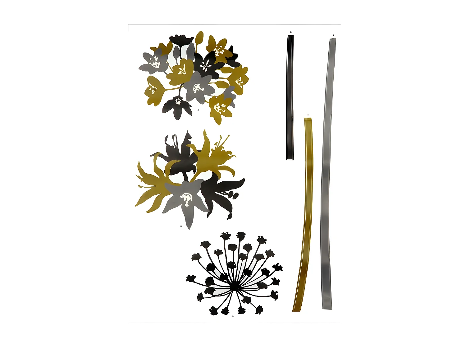 Stickers Fleur "Pissenlit" 50x70cm Multicolore