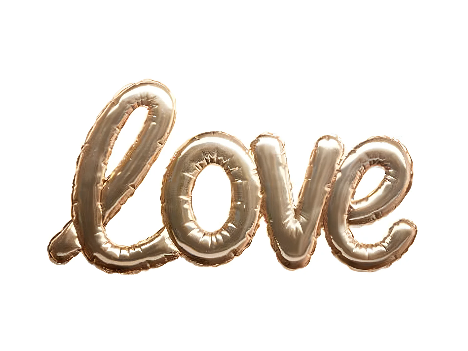 Sticker Ballon "Love" 24x47cm Or