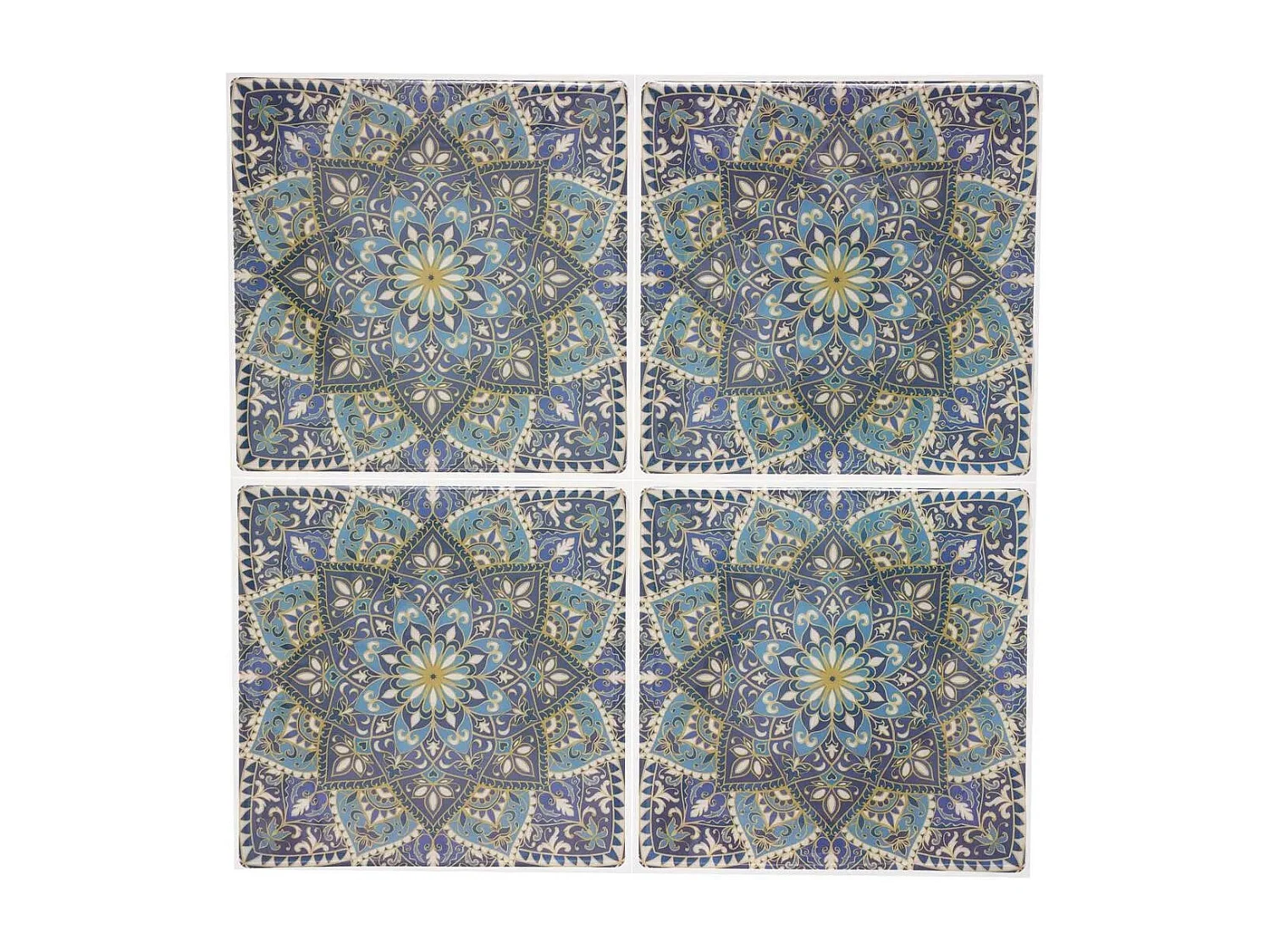 Lot de 2 Stickers "Caro Mosaic II" 26x26cm Multicolore