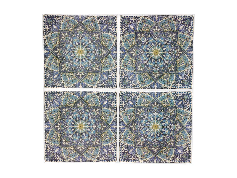 Lot de 2 Stickers "Caro Mosaic II" 26x26cm Multicolore