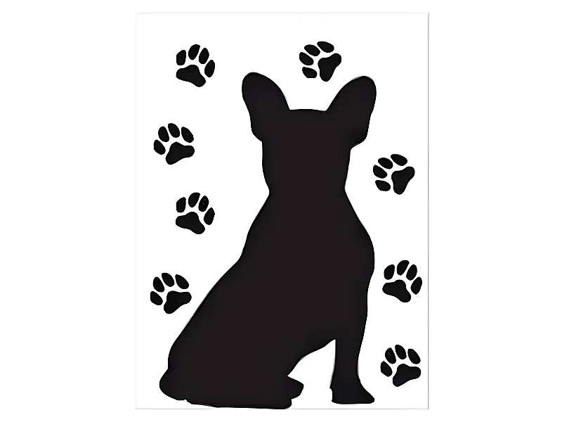 Stickers "Chien" 30x40cm Noir