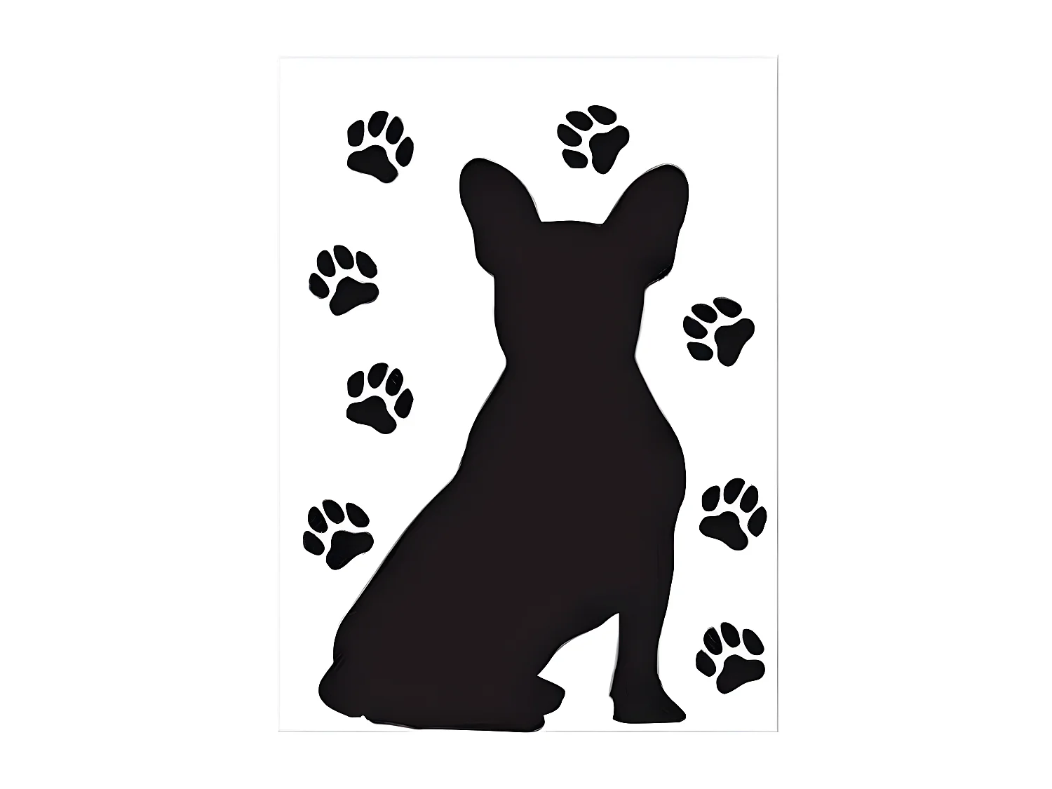Stickers "Chien" 30x40cm Noir
