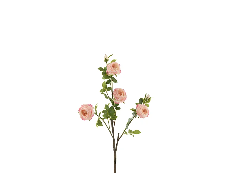 Fleur Artificielle "Roses & Feuilles" 86cm Rose
