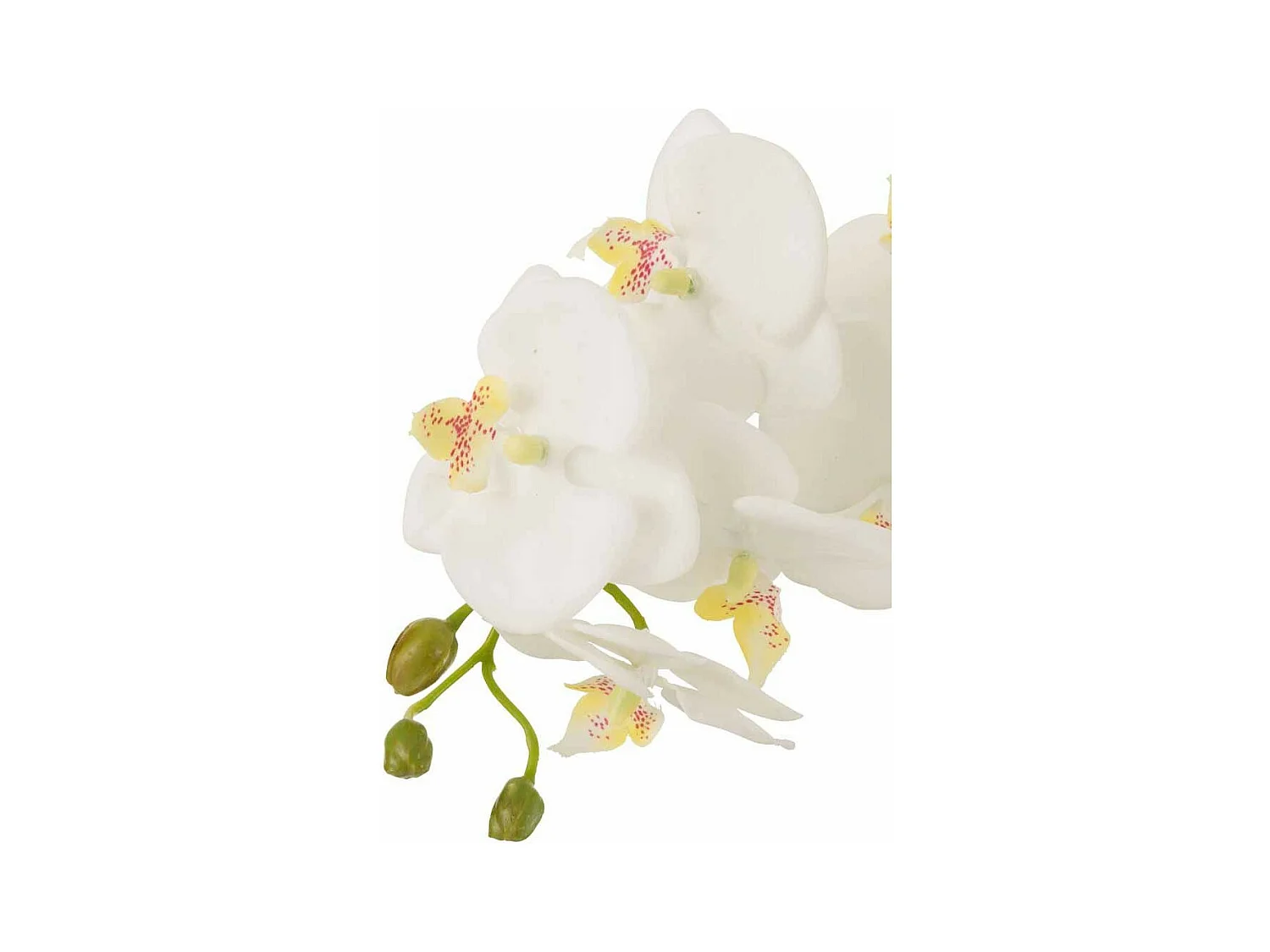 Planta de orquídea en textil blanco de 32x32x75 cm