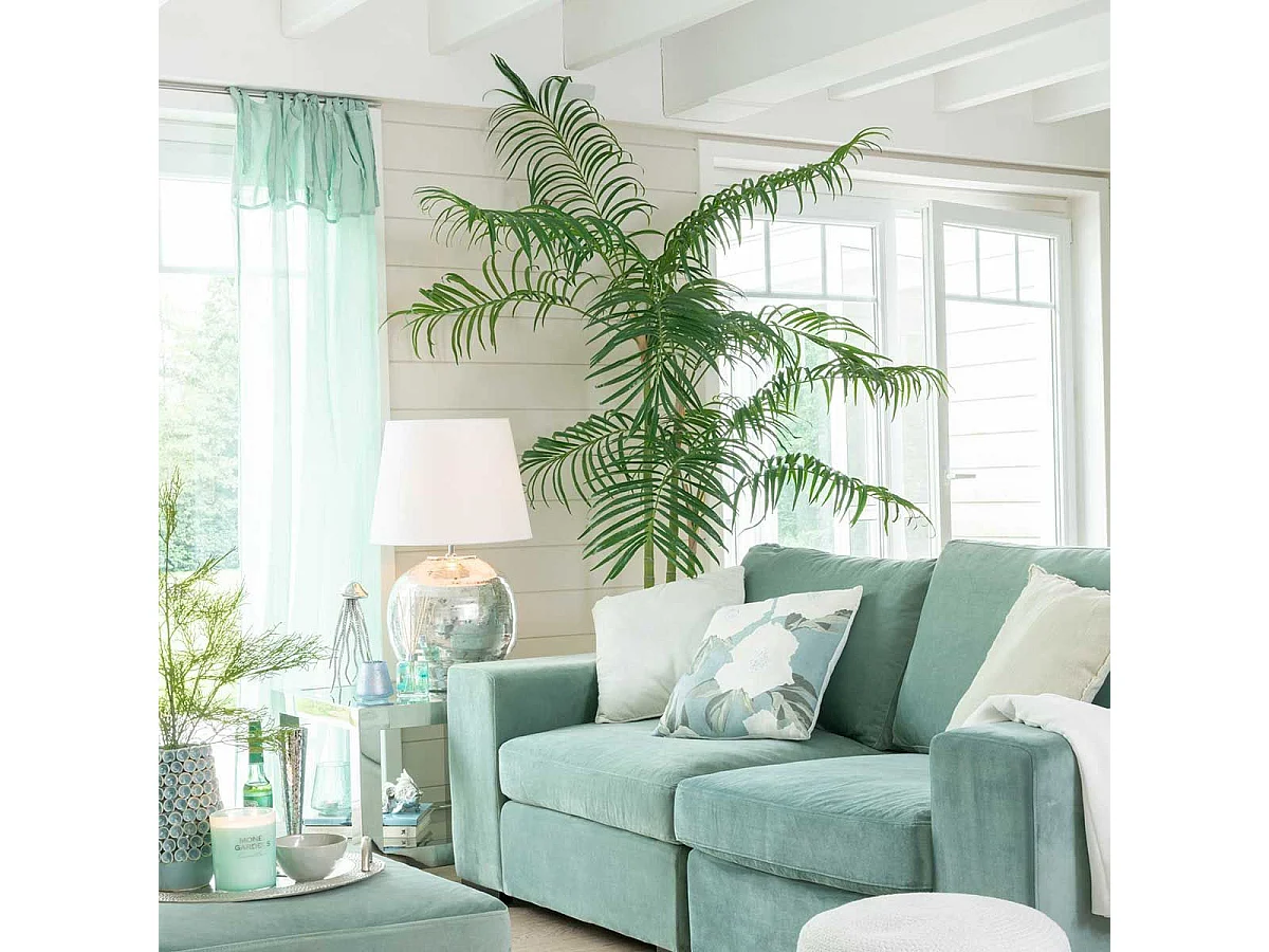 Plante Artificielle "Palmier Bambou" 175cm Vert