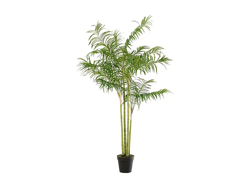 Palma di bambù in vaso in tessuto verde 120x120x175 cm