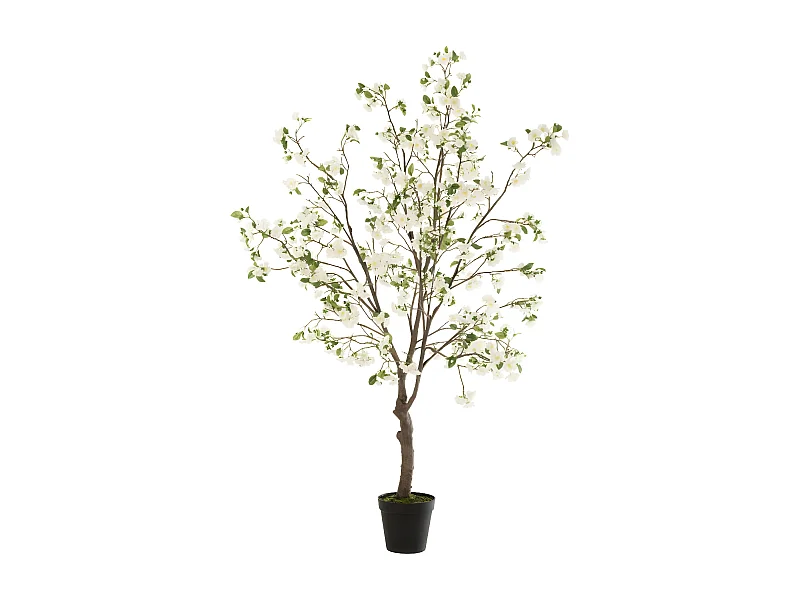 Árbol en flor de tela blanca 110x110x240 cm