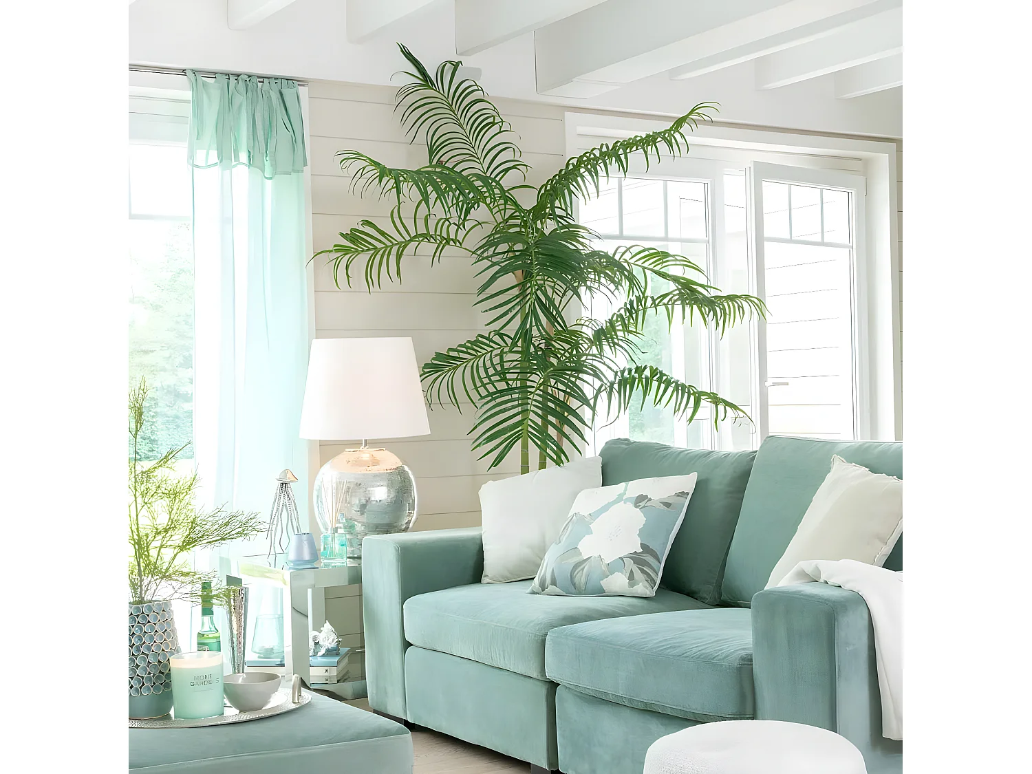 Plante Artificielle "Palmier Bambou" 170cm Vert