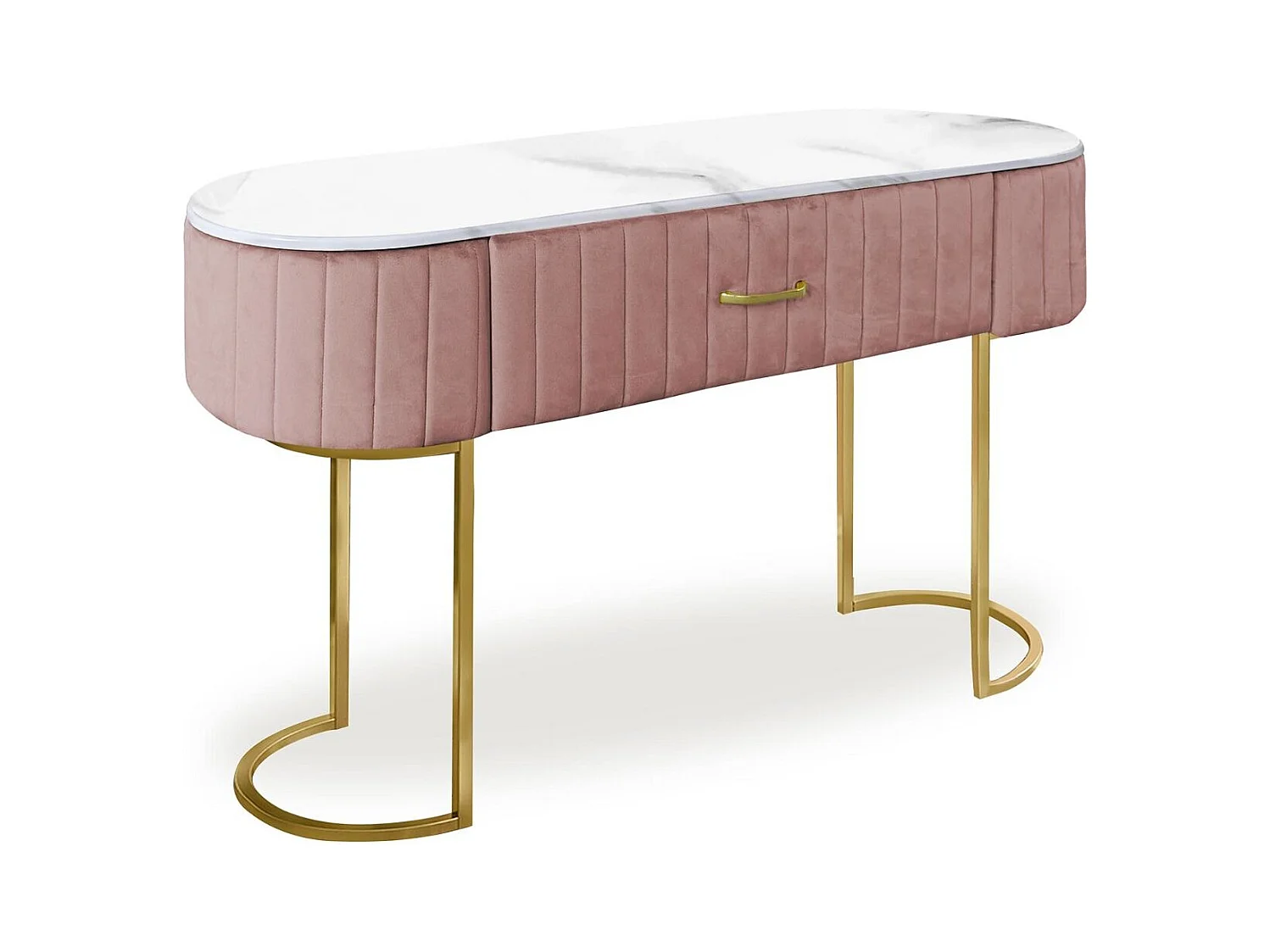 Coiffeuse Design 1 Tiroir "Lomape" 120cm Rose