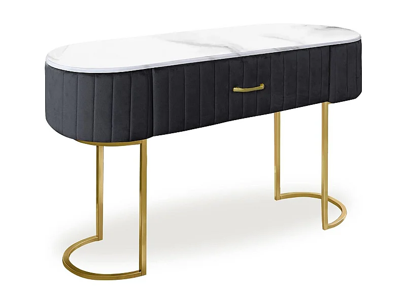 Coiffeuse Design 1 Tiroir "Lomape" 120cm Noir