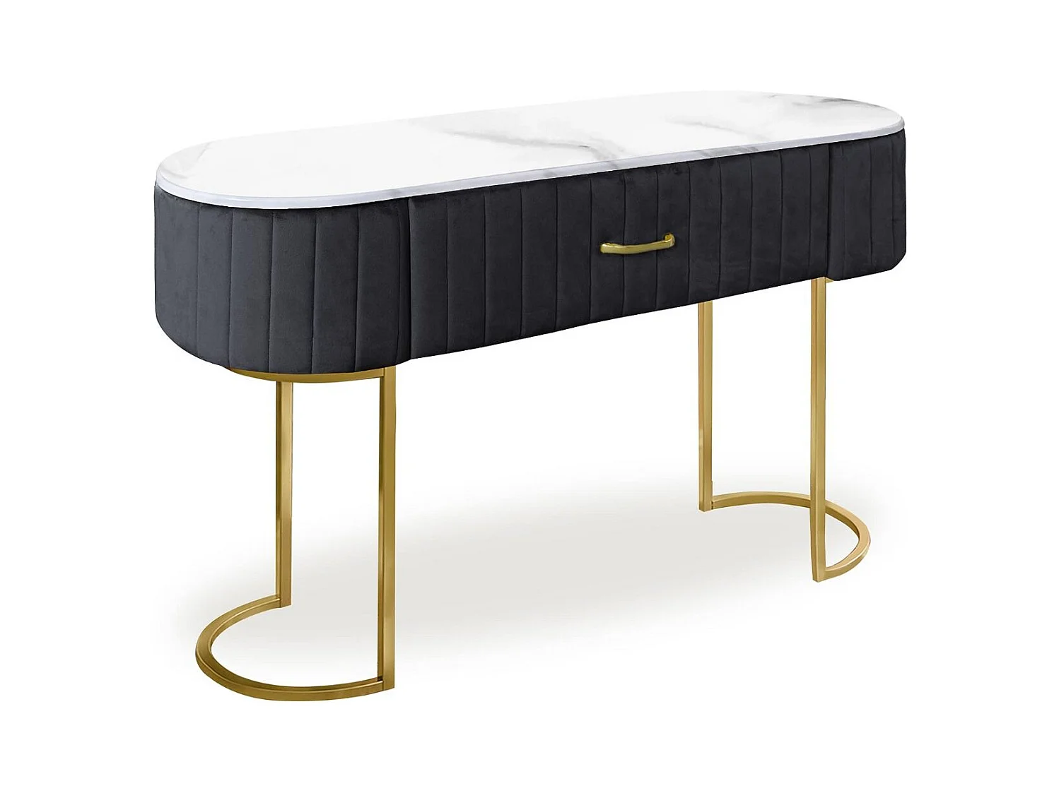 Coiffeuse Design 1 Tiroir "Lomape" 120cm Noir