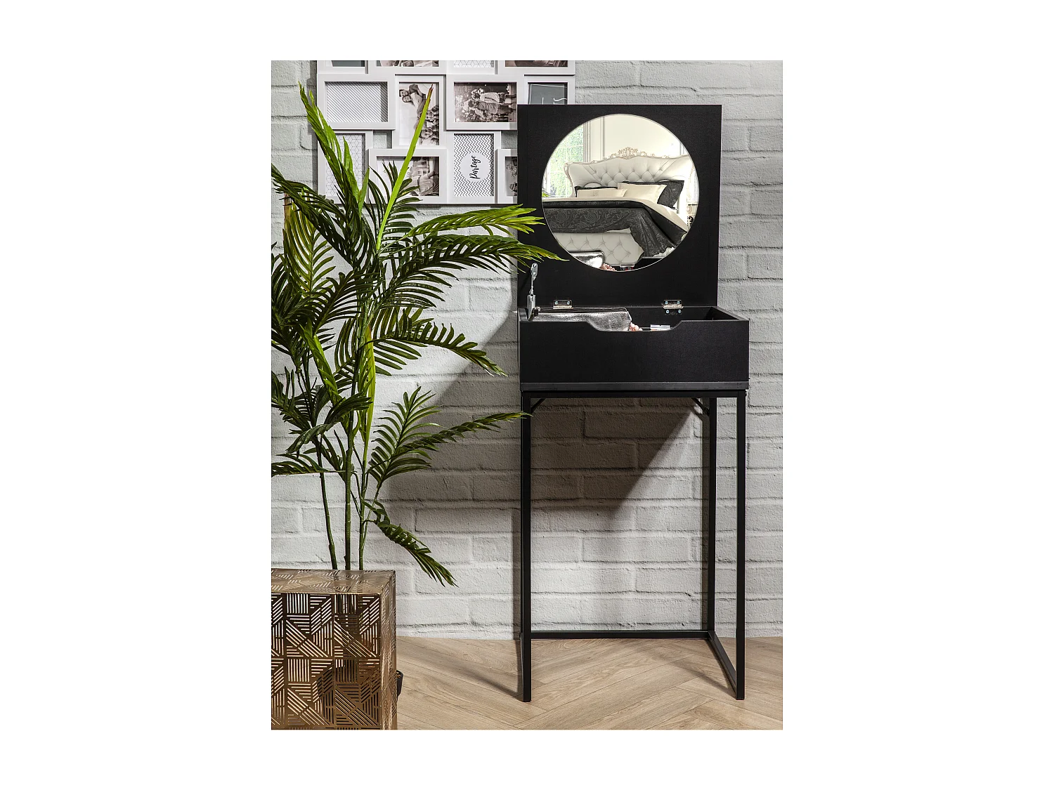 Kompakter Schminktisch aus Holz Abott