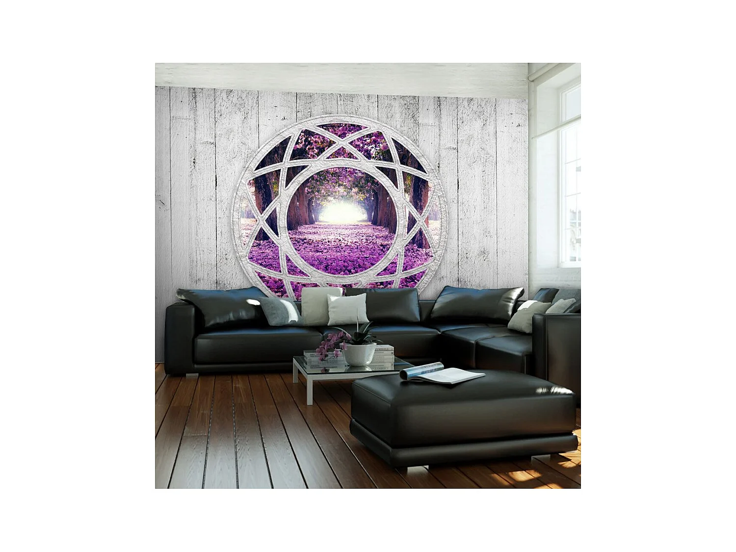 Papier Peint "Fuchsia Landscape" 70 x 100 cm