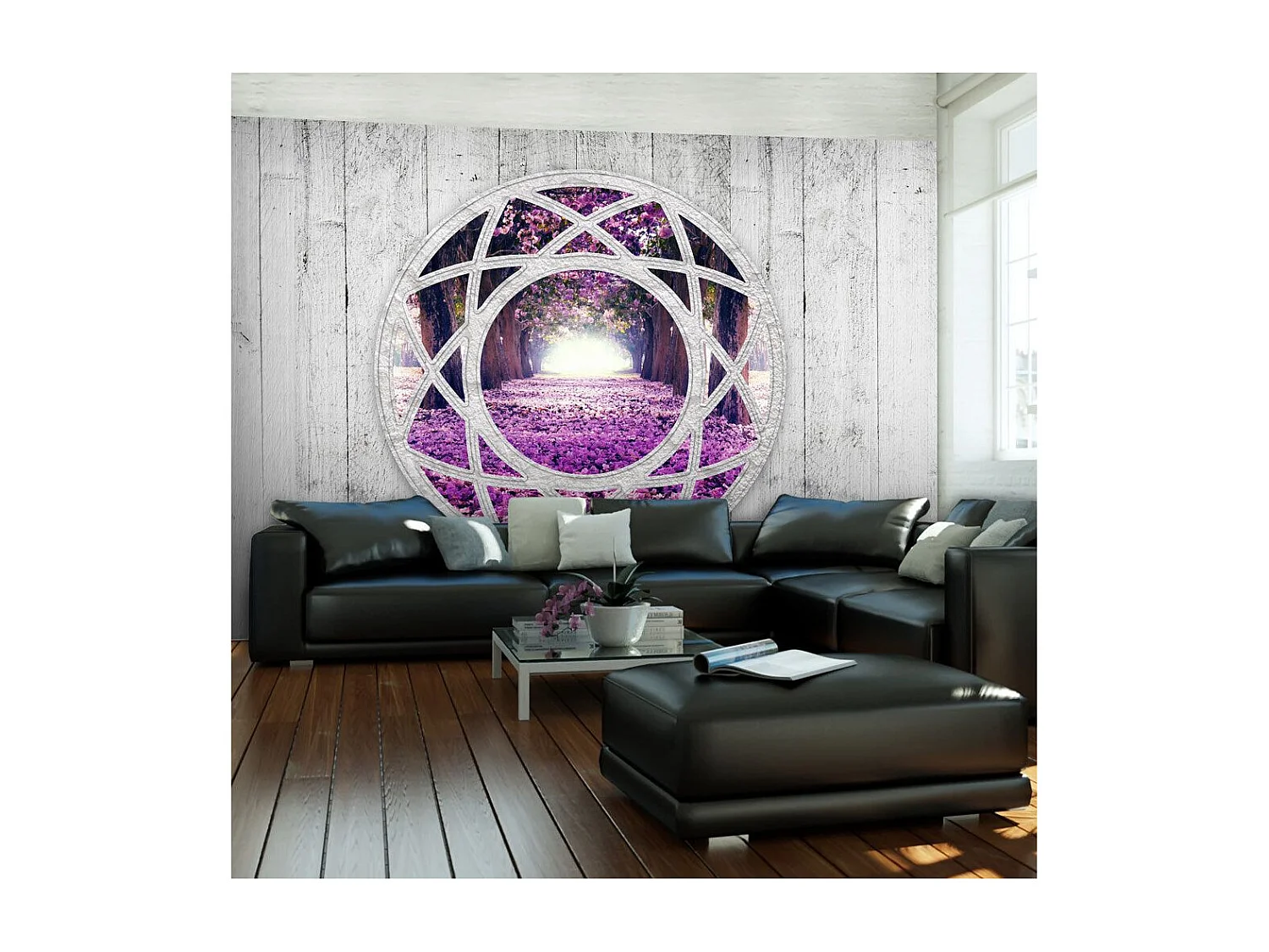 Papier Peint "Fuchsia Landscape" 70 x 100 cm