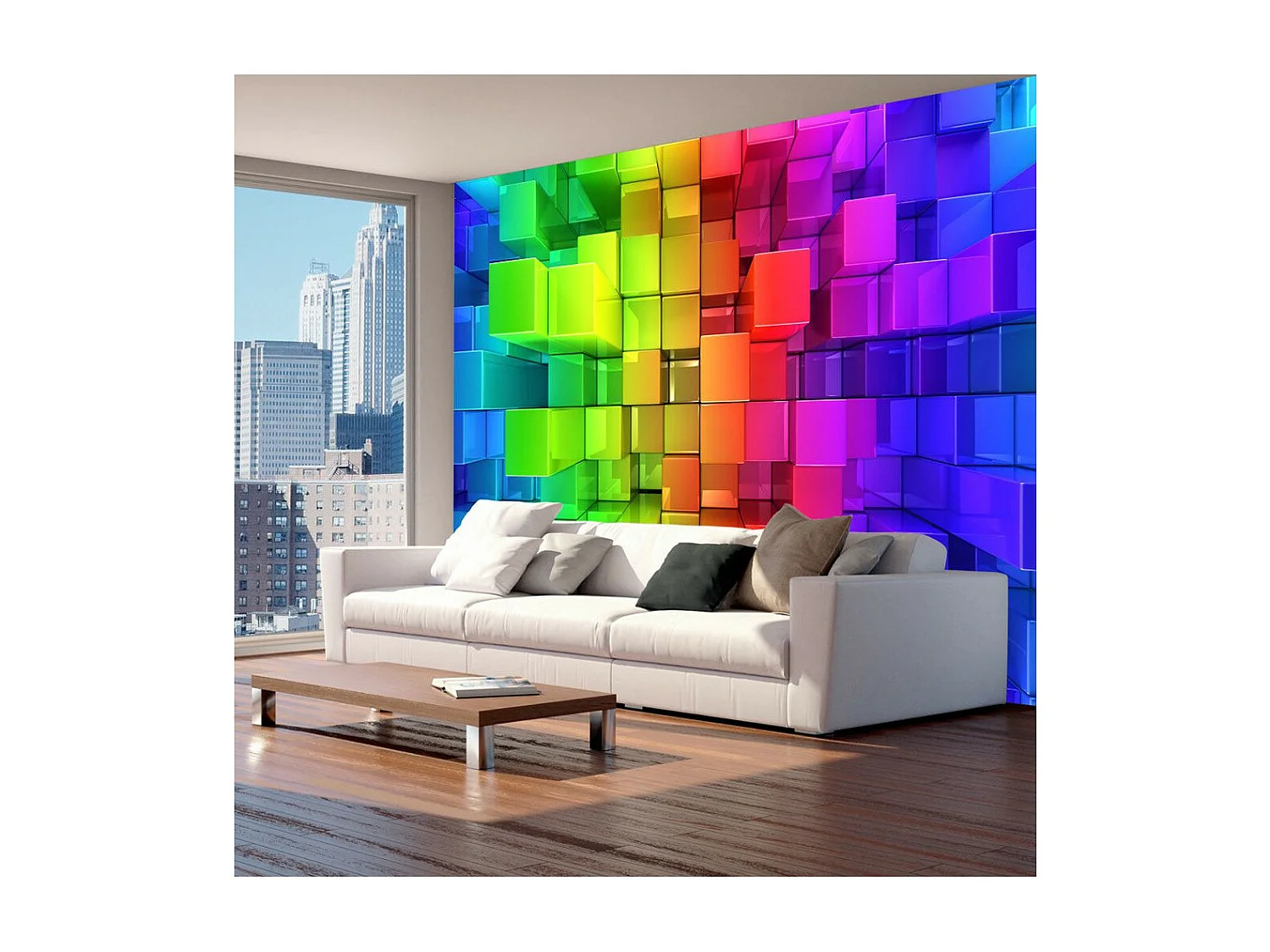 Papier Peint "Colour Jigsaw" 140 x 200 cm