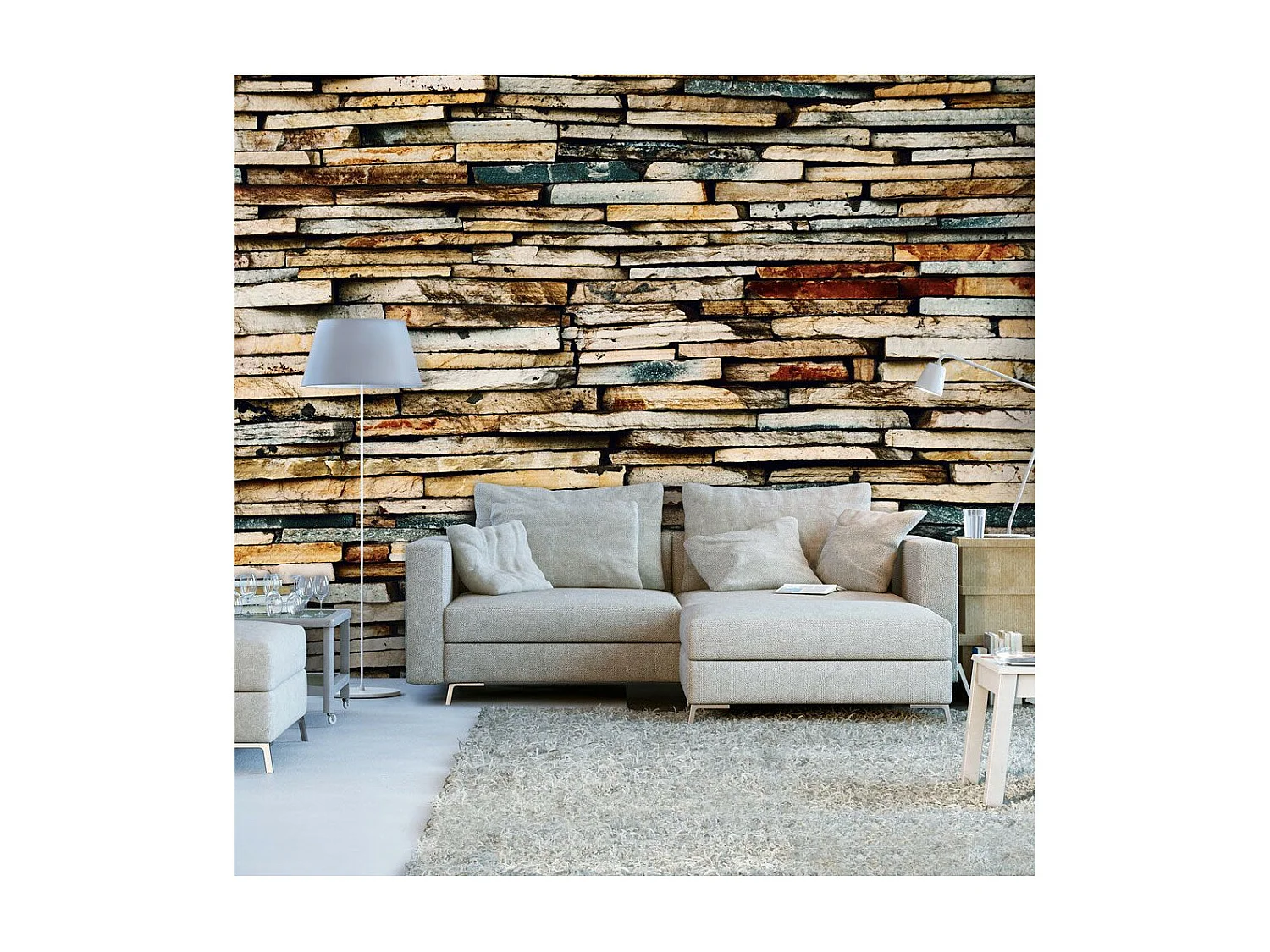 Papier Peint "Stony Harmony" 140 x 200 cm