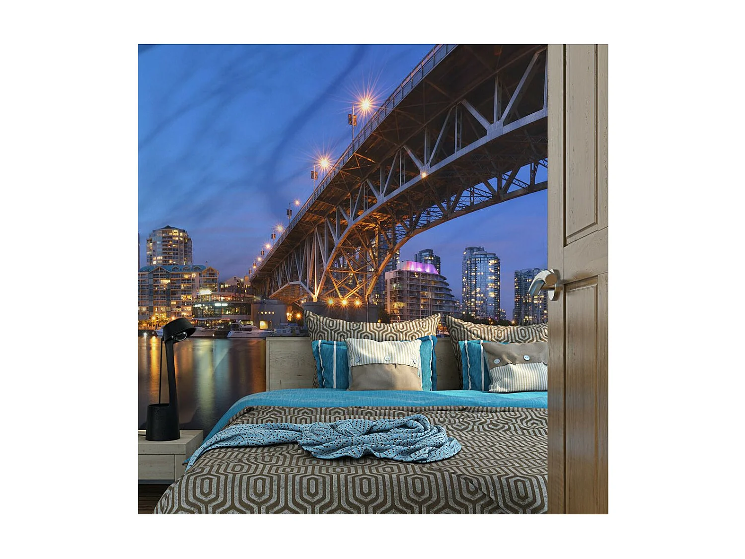 Papier Peint "Granville Bridge Vancouver Canada" 193 x 250 cm