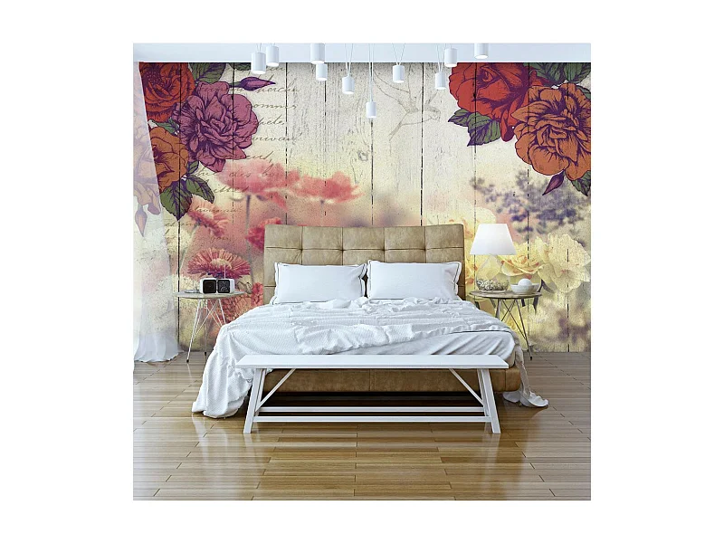 Papier Peint "Vintage Flowers" 105 x 150 cm
