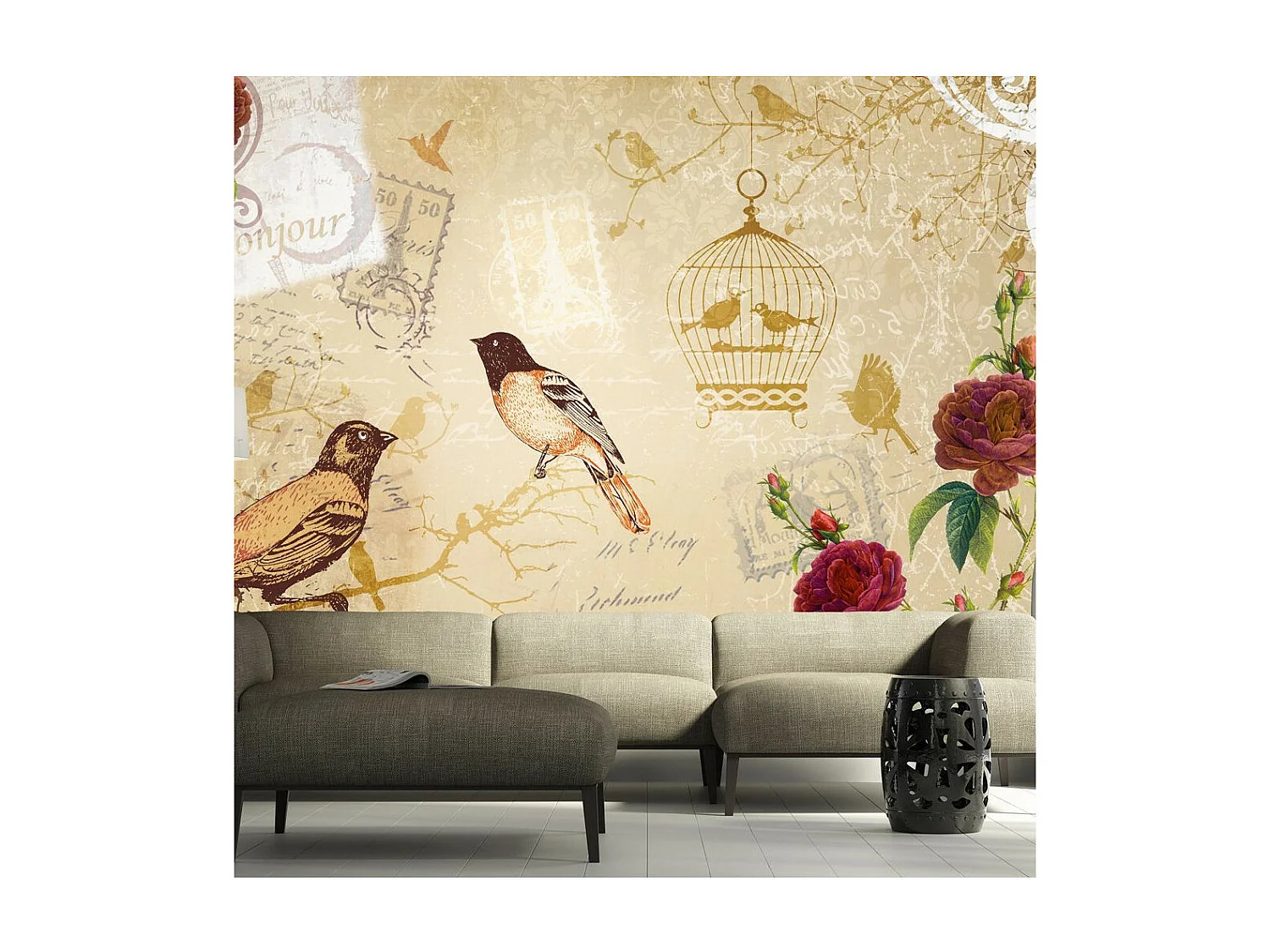 Papier Peint "Bonjour" 210 x 300 cm