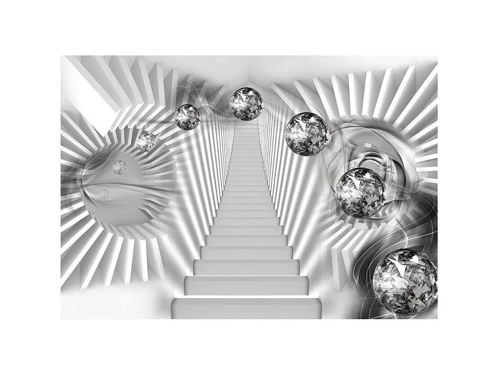 Papier Peint "Escalier en Argent" 210 x 300 cm
