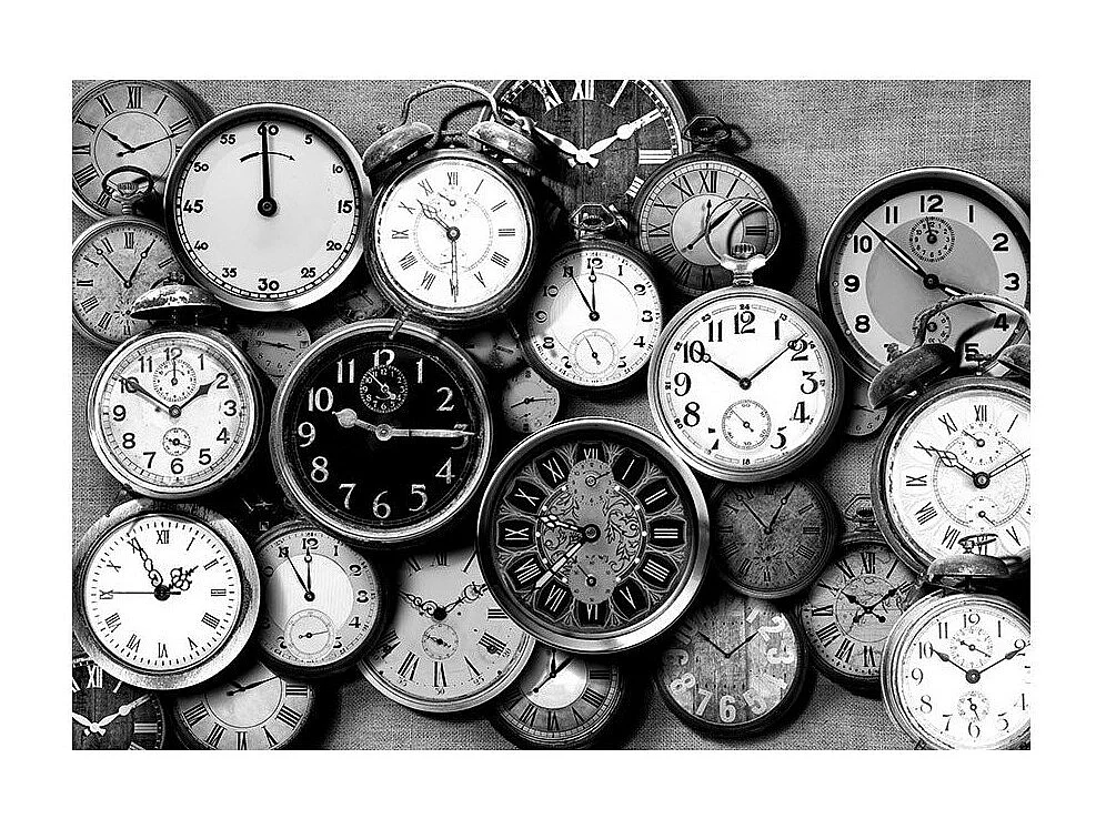 Papier Peint "Retro Clocks" 245 x 350 cm