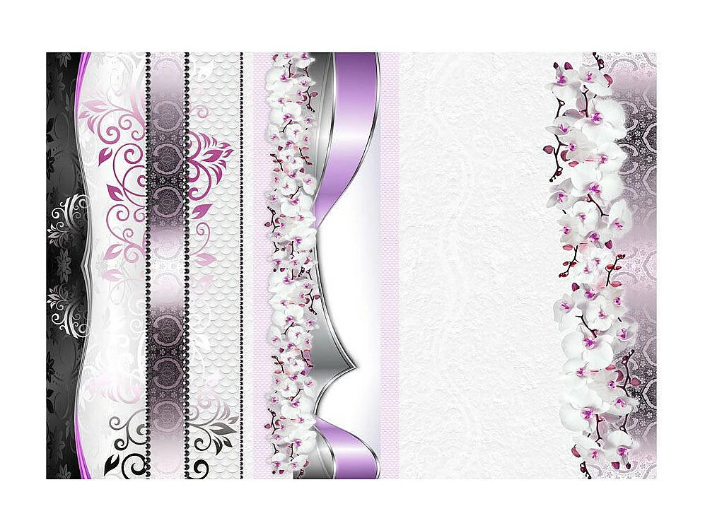 Papier Peint "Parade of Orchids in Violet" 210 x 300 cm