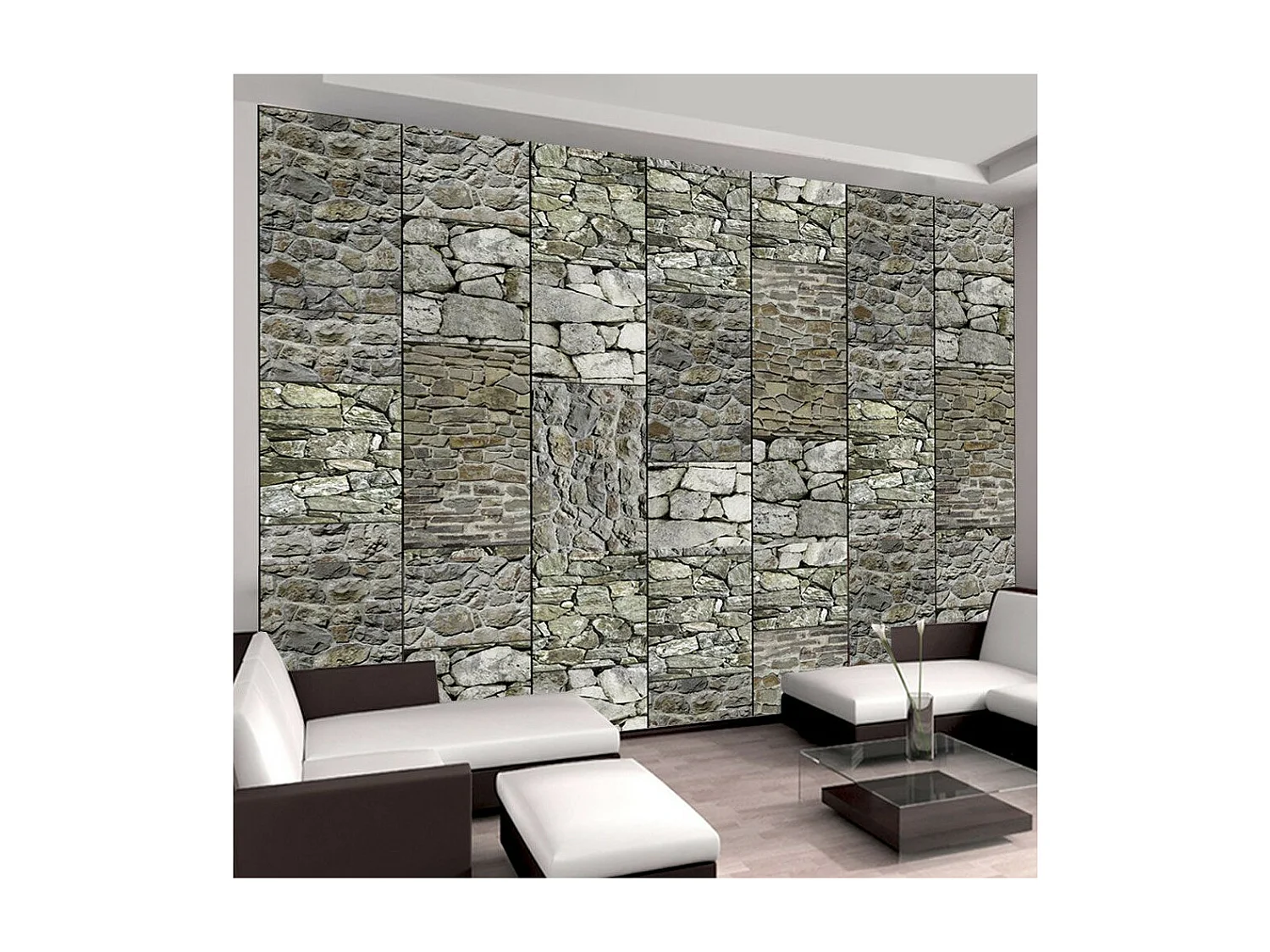 Papier Peint "Gray Stones" 50x1000cm