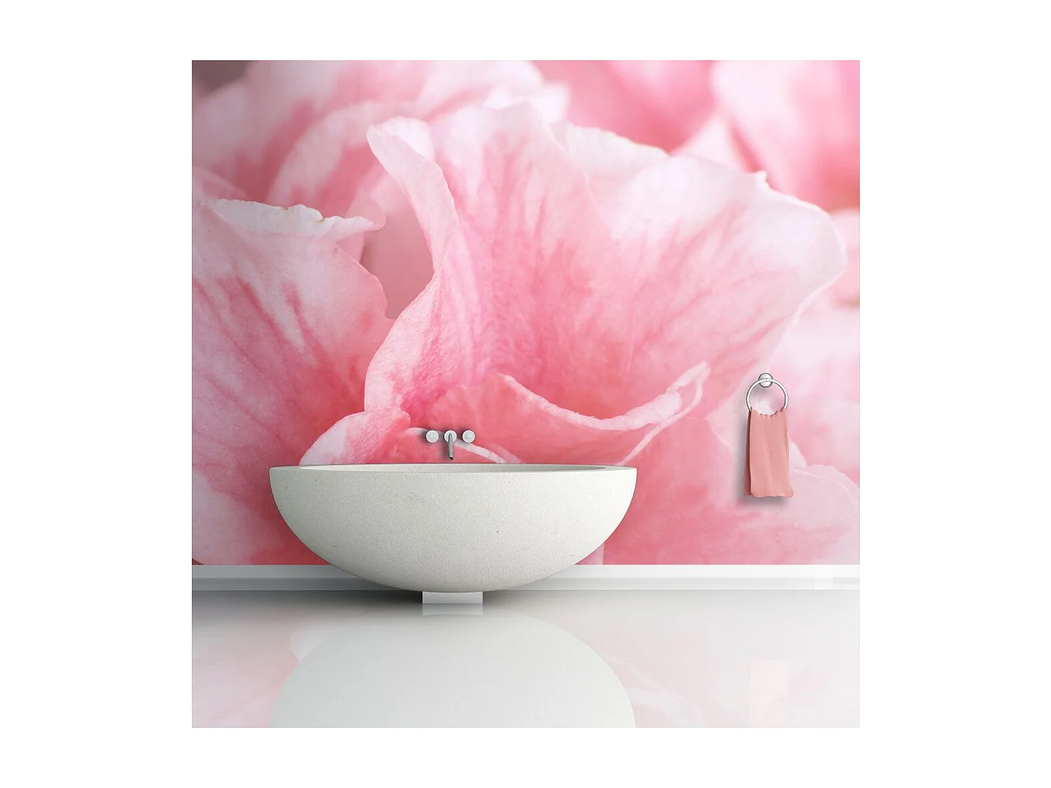 Papier Peint "Fleurs Roses de l'azalée" 270 x 350 cm