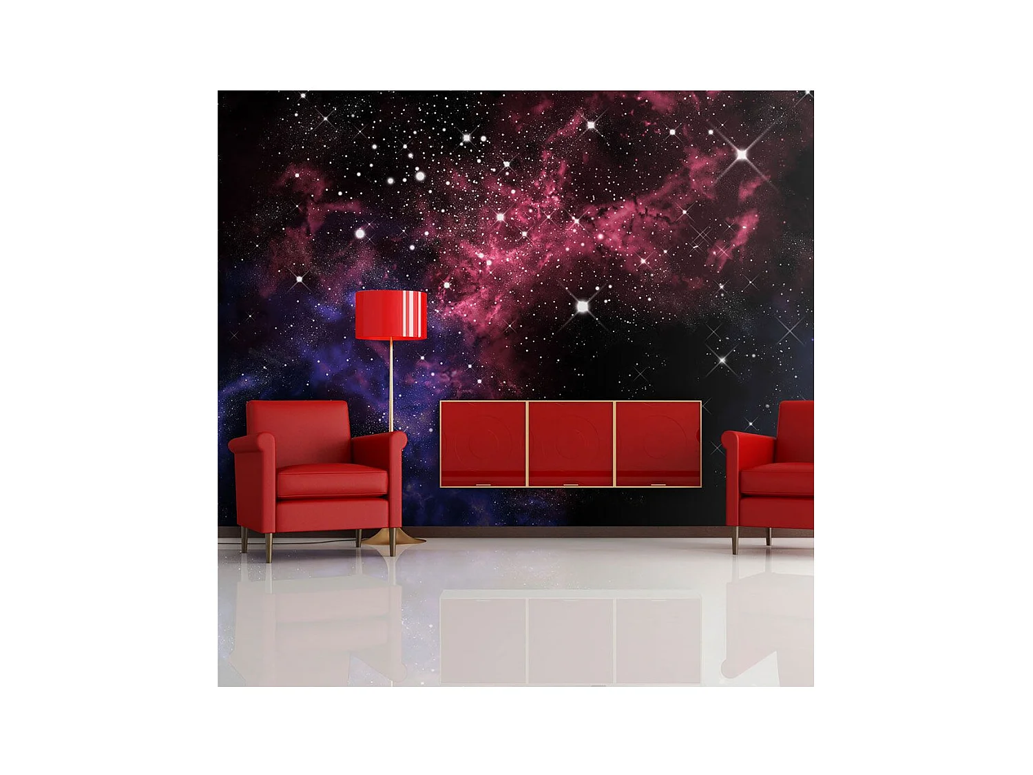 Papier Peint "Espace Étoiles" 231 x 300 cm