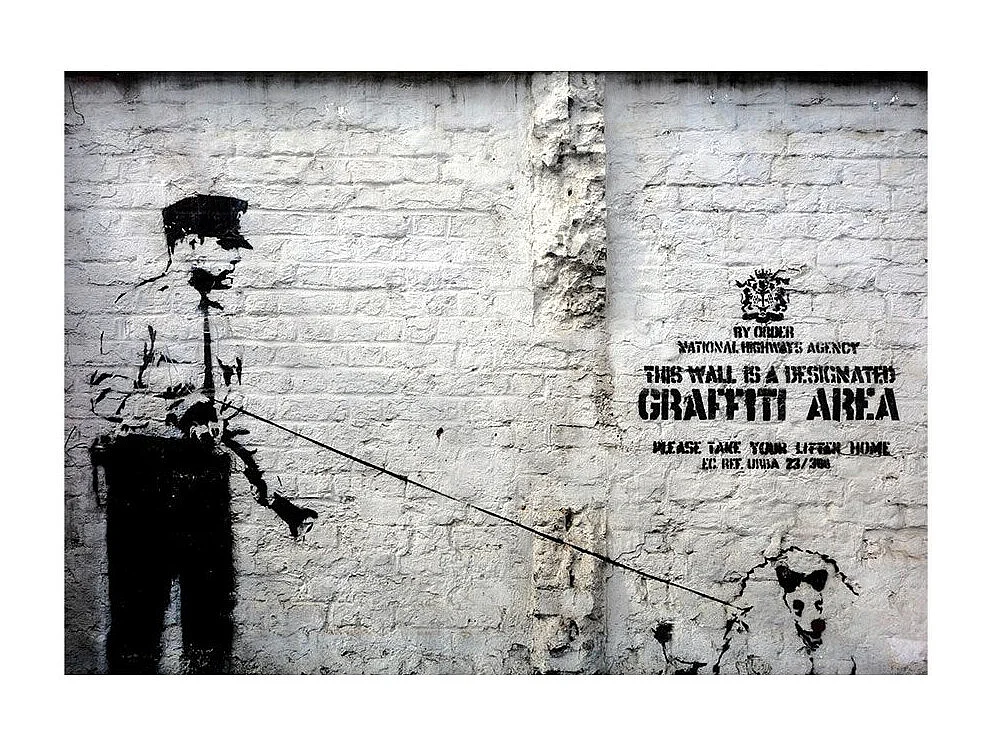 Papier Peint "Banksy - Graffiti Area" 245 x 350 cm