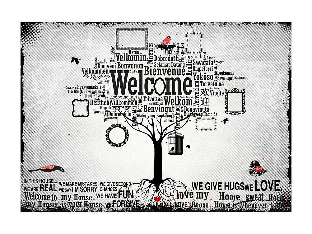 Papier Peint "In This Home" 105 x 150 cm