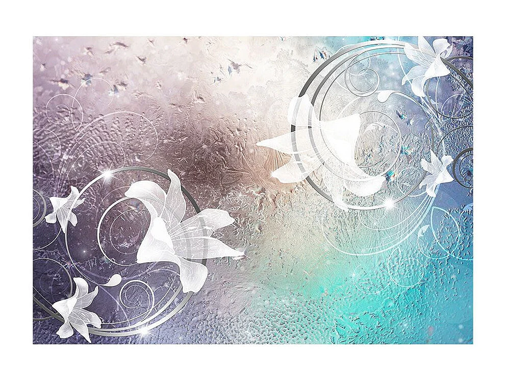 Papier Peint "Glass Flowers" 175 x 250 cm