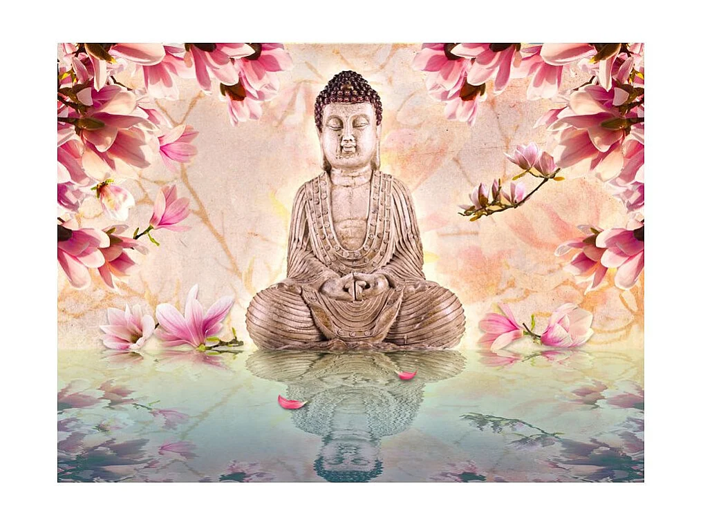 Papier Peint "Bouddha & Magnolia" 270 x 350 cm