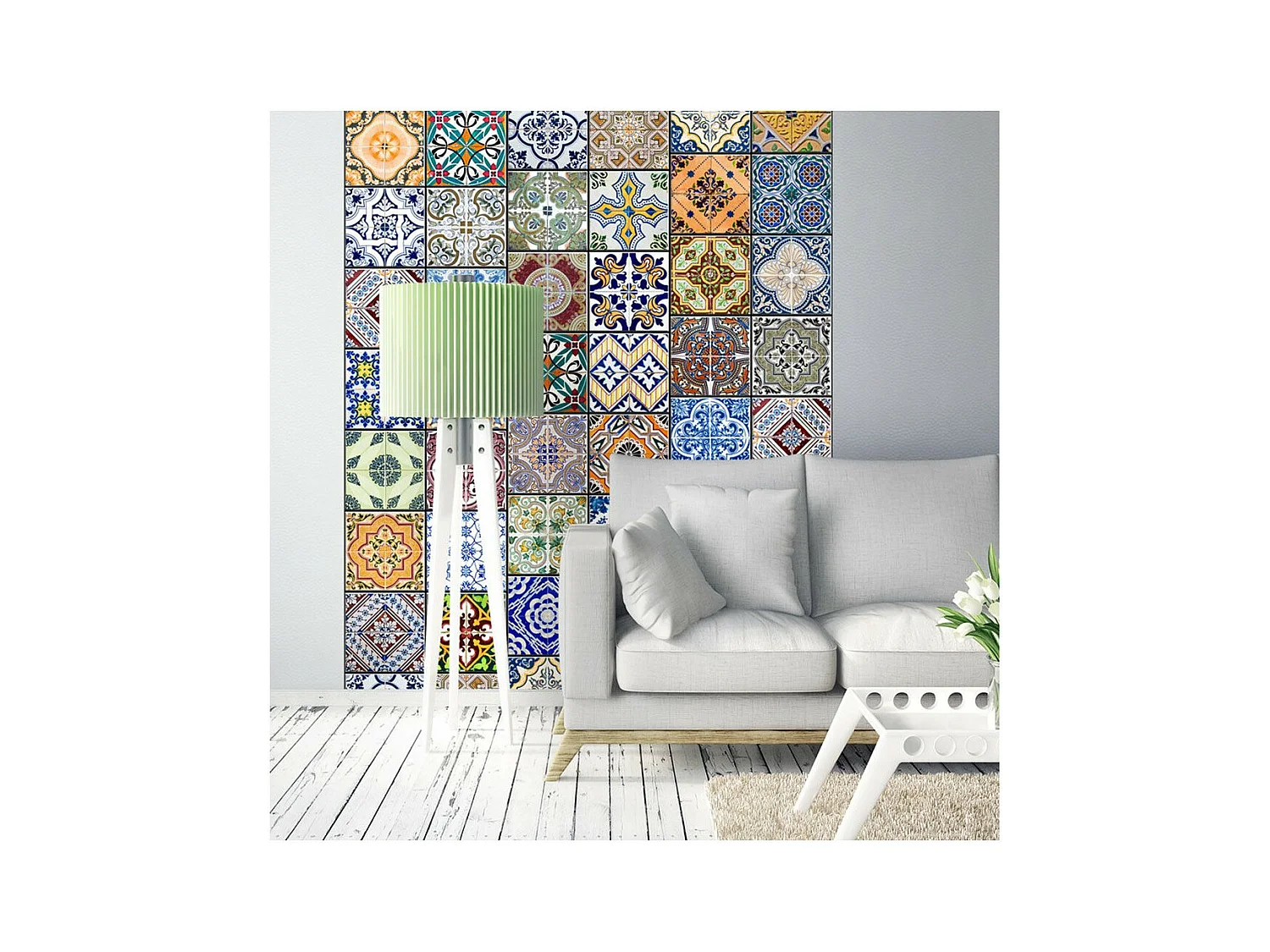 Papier Peint "Mosaïque Colorée" 50x1000cm