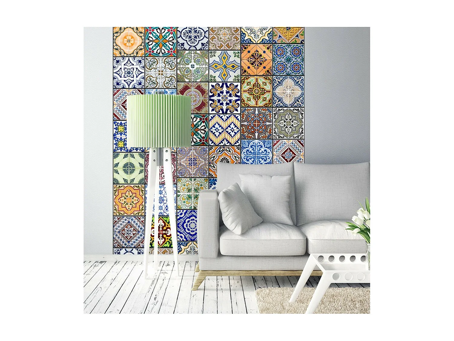 Papier Peint "Mosaïque Colorée" 50x1000cm