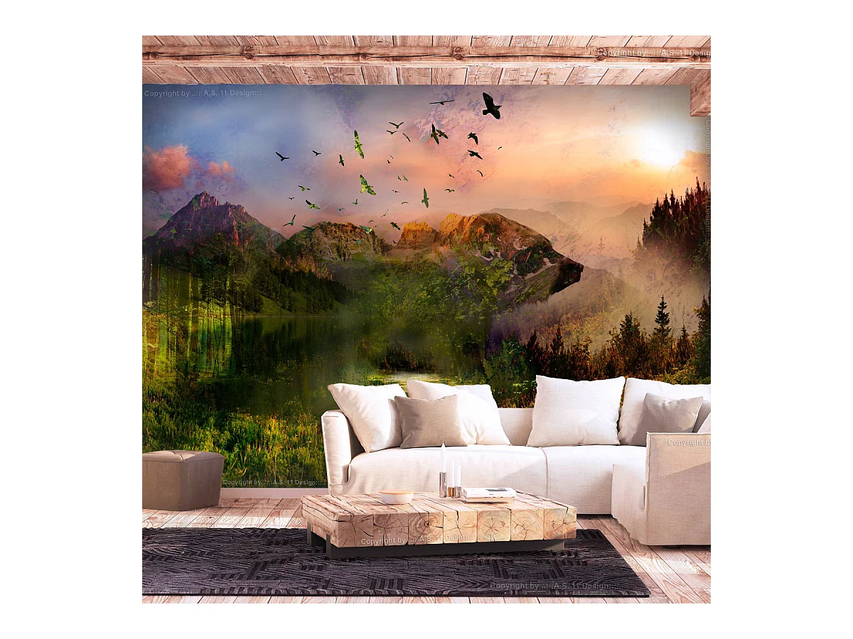 Papier Peint "Bear in the Mountain" 70 x 100 cm