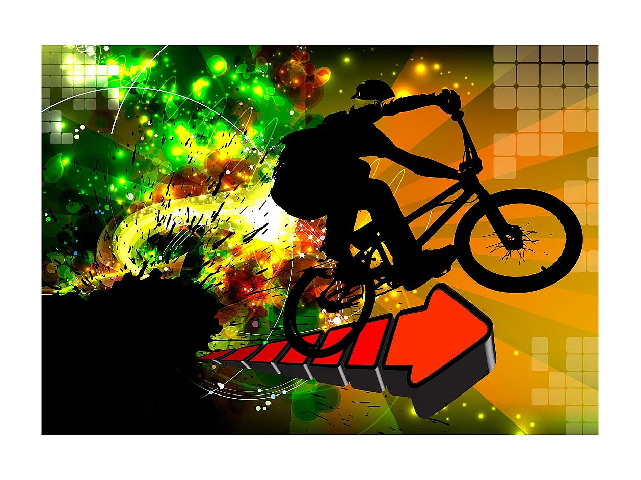 Papier Peint "Bicycle Tricks" 210 x 300 cm