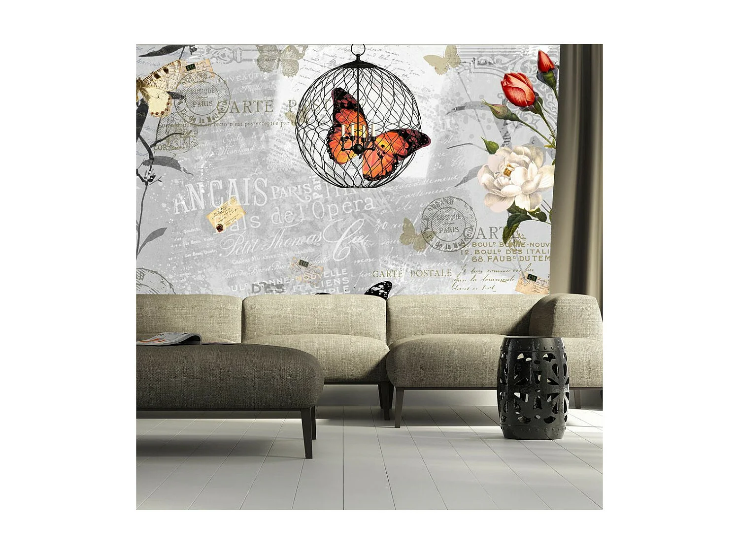 Papier Peint "Butterflies Song" 105 x 150 cm