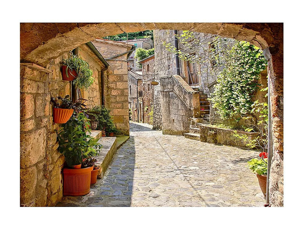Papier Peint "Provincial Alley in Tuscany" 210 x 300 cm