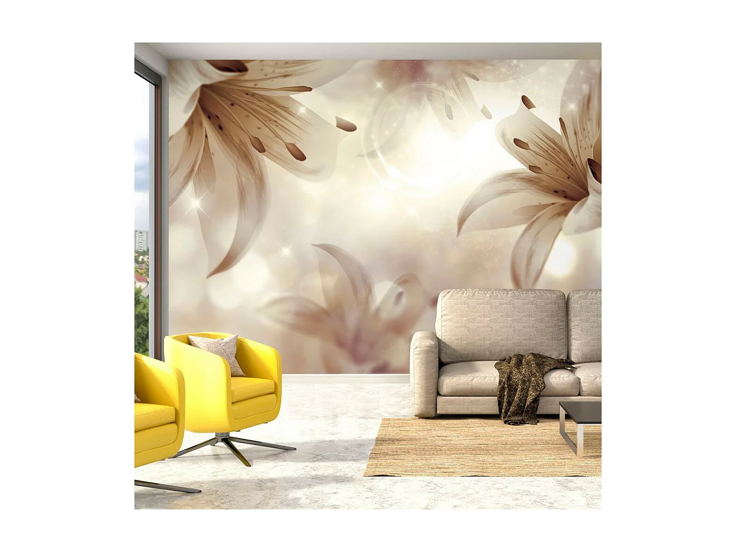 Papier Peint "Gentle Symphony" 140 x 200 cm