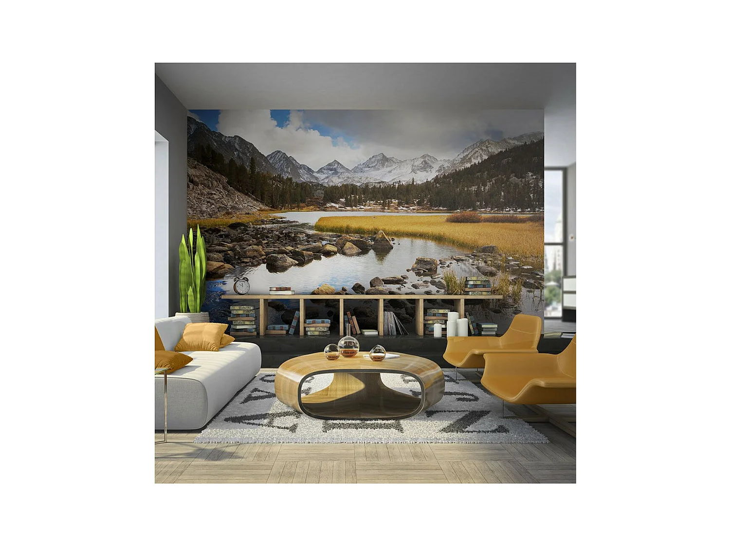 Papier Peint "Mountain Stream" 154 x 200 cm