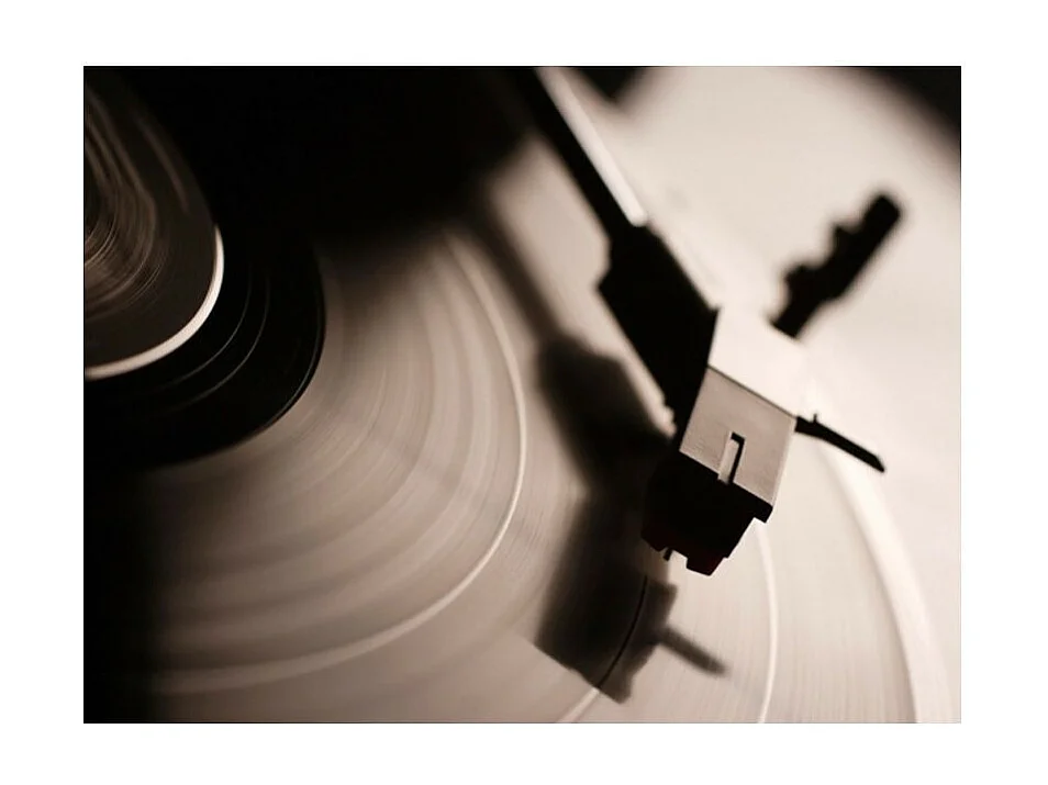 Papier Peint "Gramophone & Disque Vinyle" 154 x 200 cm