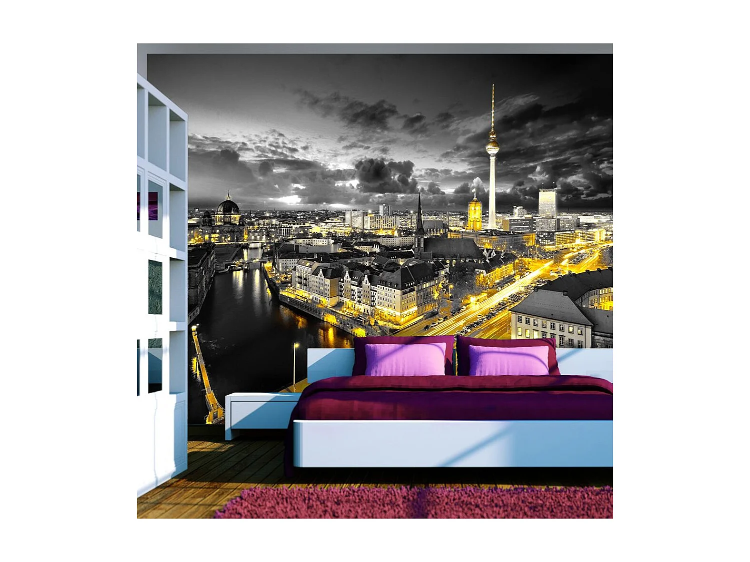 Papier Peint "Berlin at Night" 70 x 100 cm