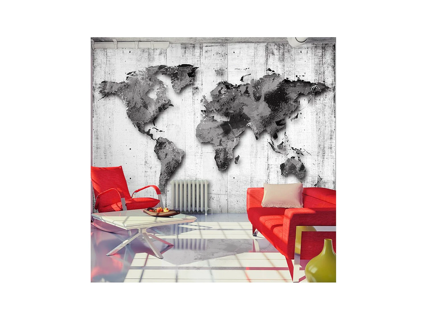 Papier Peint "World in Shades of Gray" 140 x 200 cm