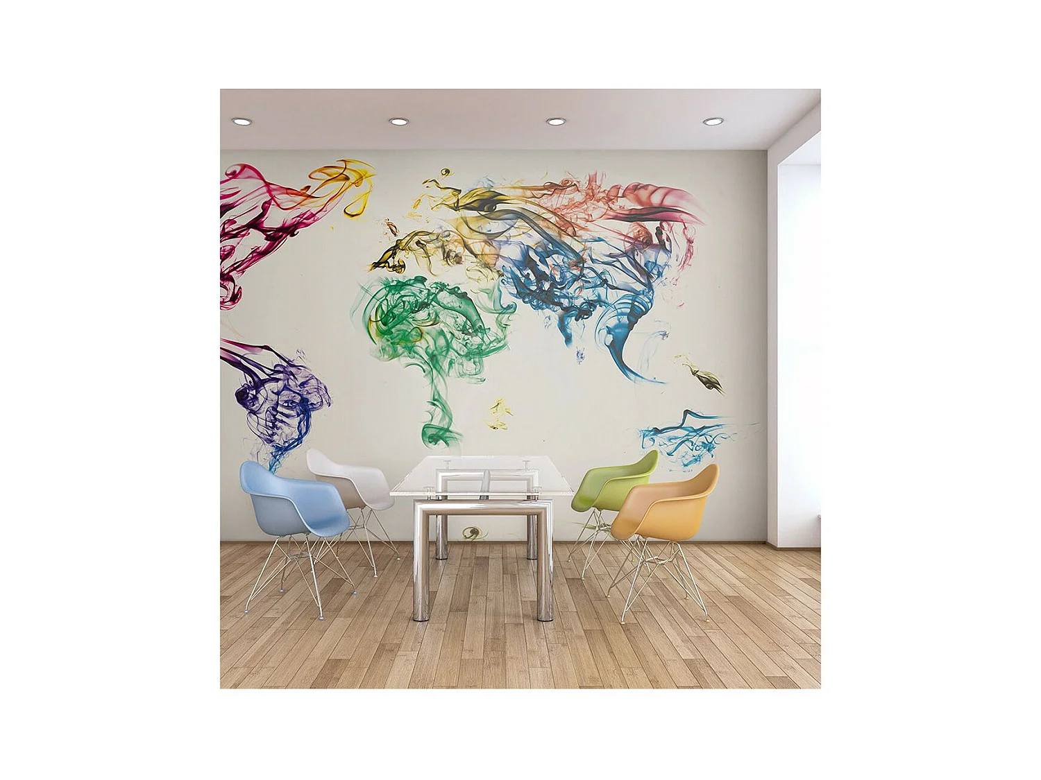 Papier Peint "Dancing Smoke Trails" 193 x 250 cm