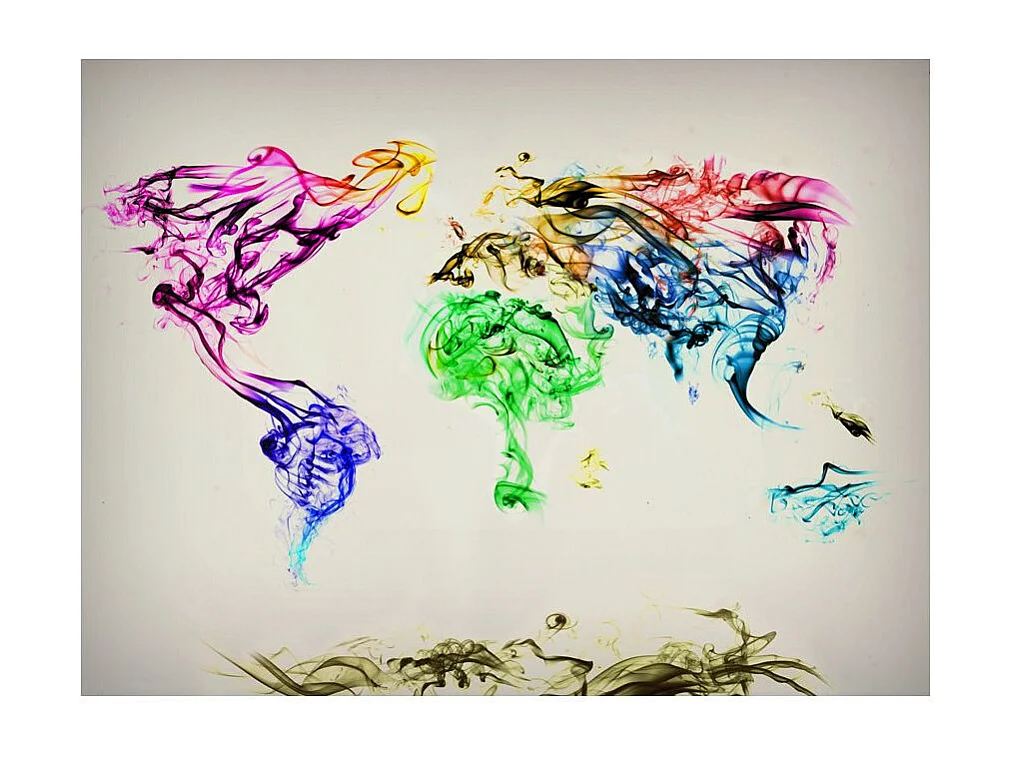 Papier Peint "Dancing Smoke Trails" 193 x 250 cm