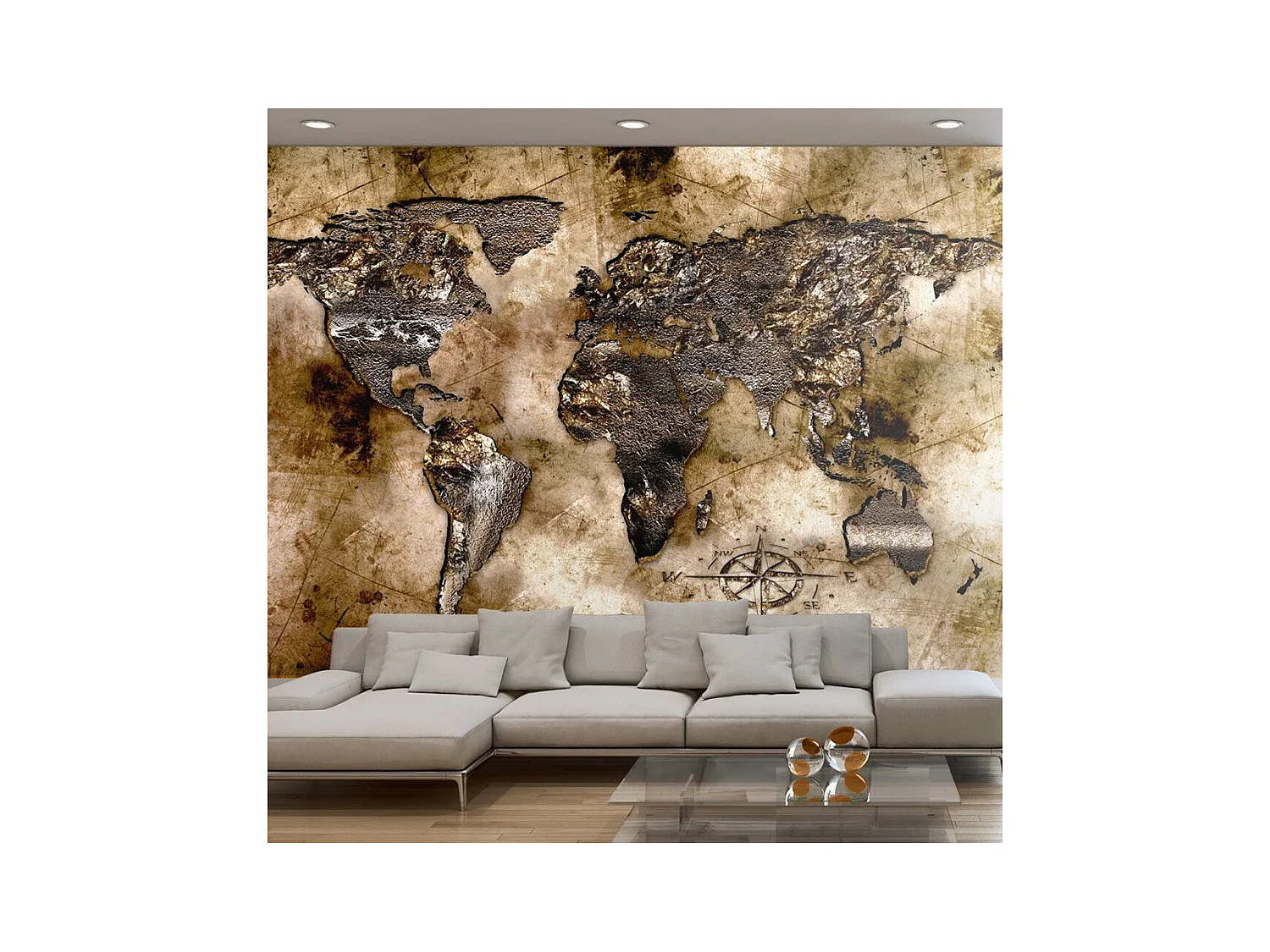 Papier Peint "Old World Map II" 140 x 200 cm