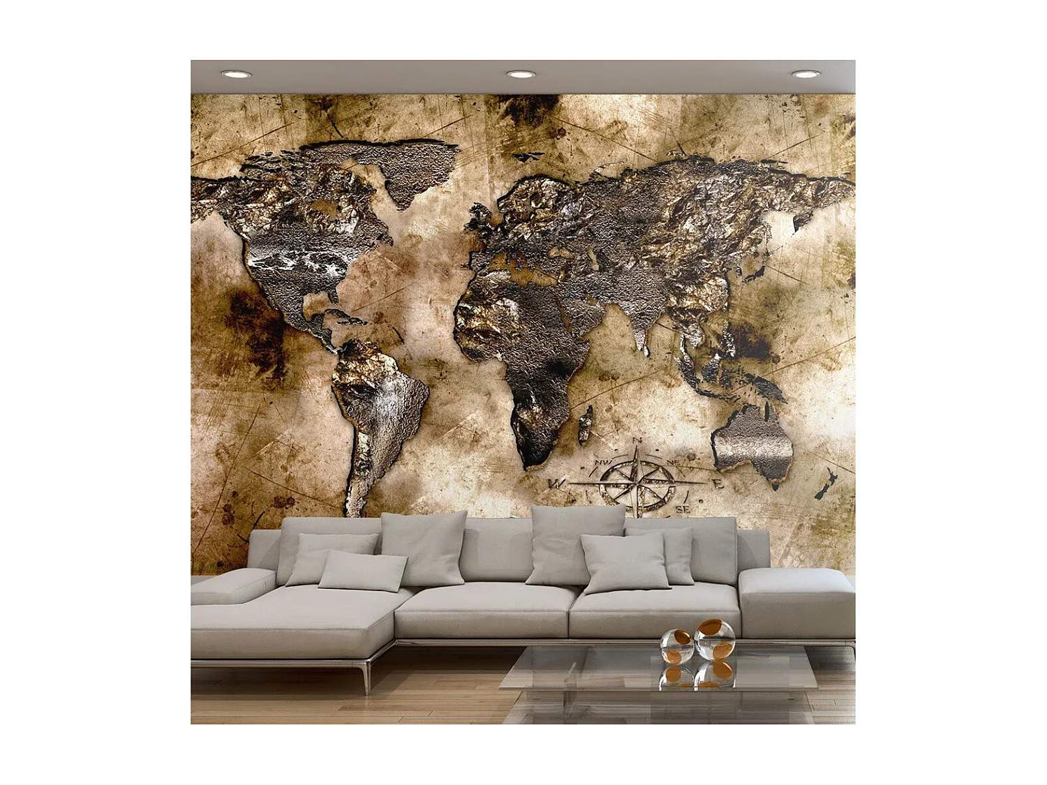 Papier Peint "Old World Map II" 140 x 200 cm