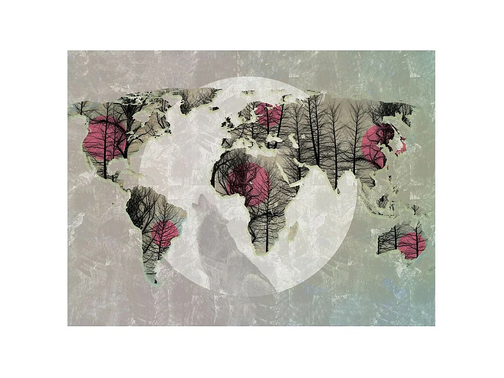 Papier Peint "Map of the World Howling To the Moon" 231 x 300 cm