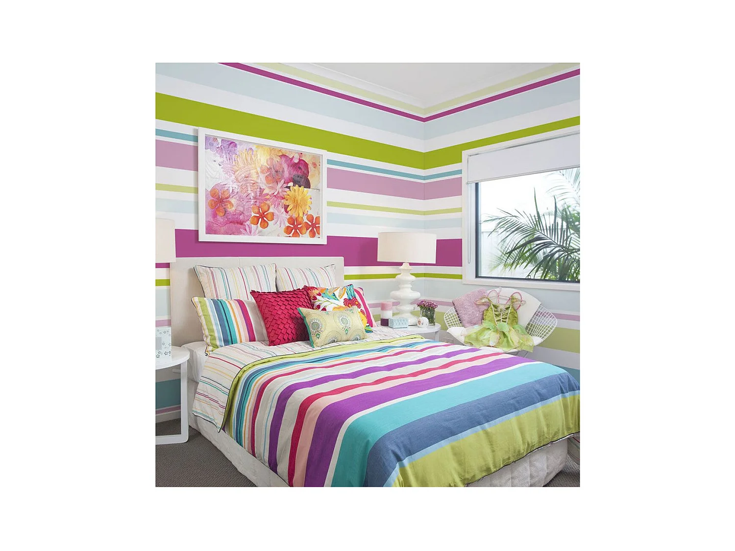 Papier Peint "Bright Stripes" 154 x 200 cm